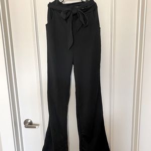 High waisted black work slacks